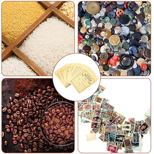 100Pcs Seed Envelopes with Self-Adhesive Seal - Brown Paper Seed Storage Pack
