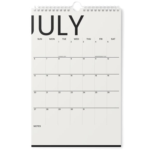 Karto Wall Calendar 2025-2026 - Vertical 11x17 inch July 2025 to December 2026 - Boost Your Productivity and Easy Planning with the Aesthetic Monthly Calendar - Big Text