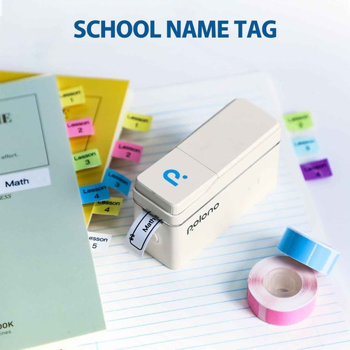 POLONO P31S Label Maker Machine with Tape, Portable Thermal Printer, Portable Bluetooth Label Printer for Organizing Storage Office Home, Sticker Maker Mini Label Maker with Multiple Templates, Beige