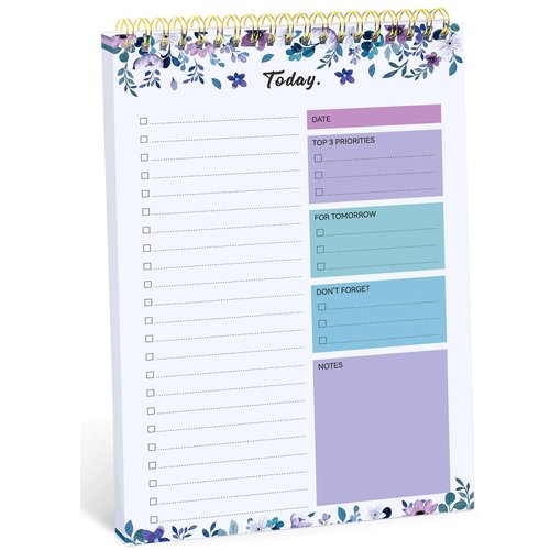 To Do List Pad - To Do List Notebook for Work with 52 Sheets, Undated Daily Planner Perfect for Daily Tasks and Goal Setting, To Do List Notepad Suitable for Office, Home and School