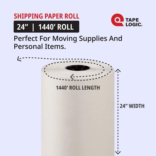 Tape Logic TLNP2490 Newsprint Roll, 30#, 24 x 1,440', White