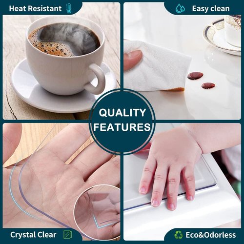 Desk Pad Blotter Mats Clear Organizer Office Table Protector Painting Desktopper Gamer Desk Pad with Mouse Pad for Laptop Computer Desktop Keyboard Pads Plastic Crystal Waterproof Mat Large 24x36