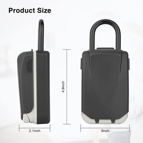Key Lock Box for Outside - Lock Box for House Keys - Key Lockbox for Key Storage Outdoor, 4 Digit Combination Lock Box for Outside Realtors Garage Spare Keys