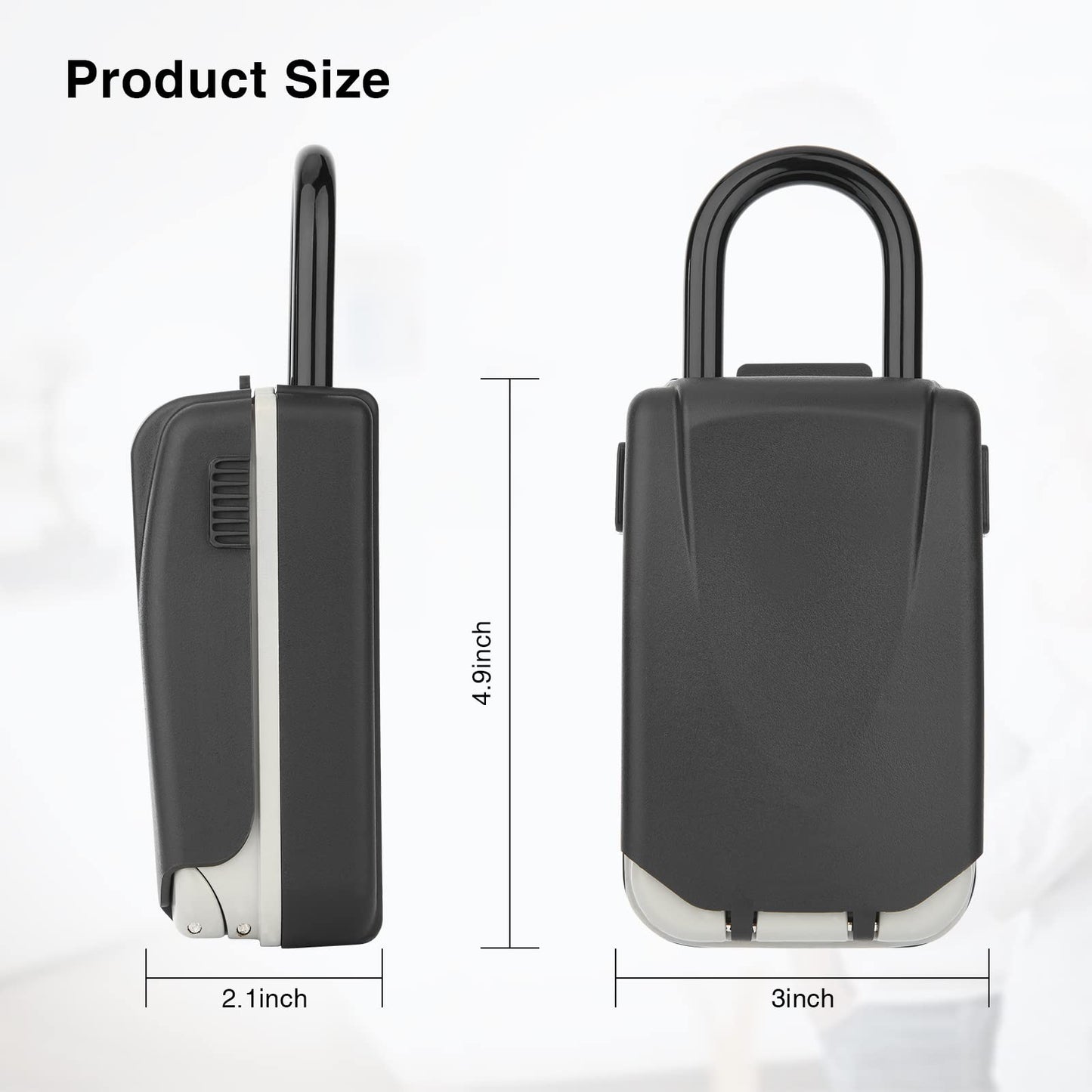 Key Lock Box for Outside - Lock Box for House Keys - Key Lockbox for Key Storage Outdoor, 4 Digit Combination Lock Box for Outside Realtors Garage Spare Keys
