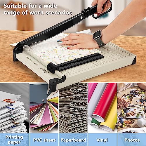 Ecraft 12-Inch Guillotine Paper Cutter - Heavy Duty Trimmer for Cardstock, Photos & Crafts