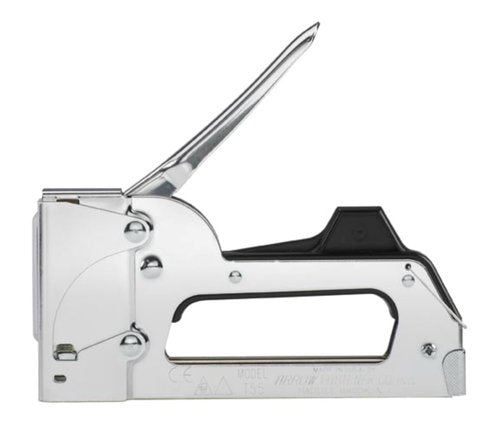 Arrow T55C Heavy Duty Staple Gun for Upholstery, Wood, Crafts, DIY and Professional Uses, All-Chrome Construction, Manual Stapler Uses 1/4”, 5/16”, 3/8", 1/2", or 9/16” Staples