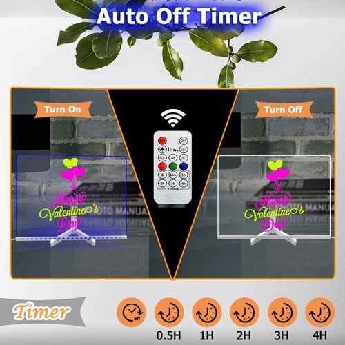 Transparent Glowing LED Note Board with Colors Reusable Planning Board 15.7 * 11.81Inch Dry Erase Board Office School Products Desktop with Remote Control Table Lamp Message Board with Stand