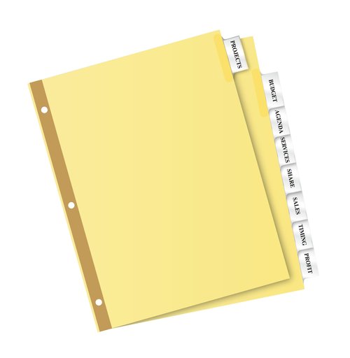 Avery 8-Tab Binder Dividers, Insertable Clear Big Tabs, 48 Packs (11112)