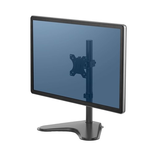 Fellowes 8049601 Professional Series Free-Standing Monitor Mount, Adjustable Computer Monitor Stand for Desk with Single Monitor Arm, 32 Inch Monitor Capacity