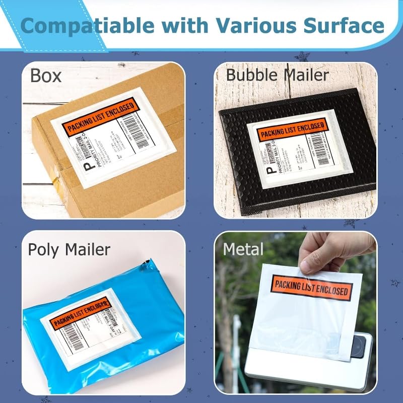 COMUNI 4.5x5.5 Inch Packing List Envelopes Self-Seal Shipping Pouches 1000 pcs