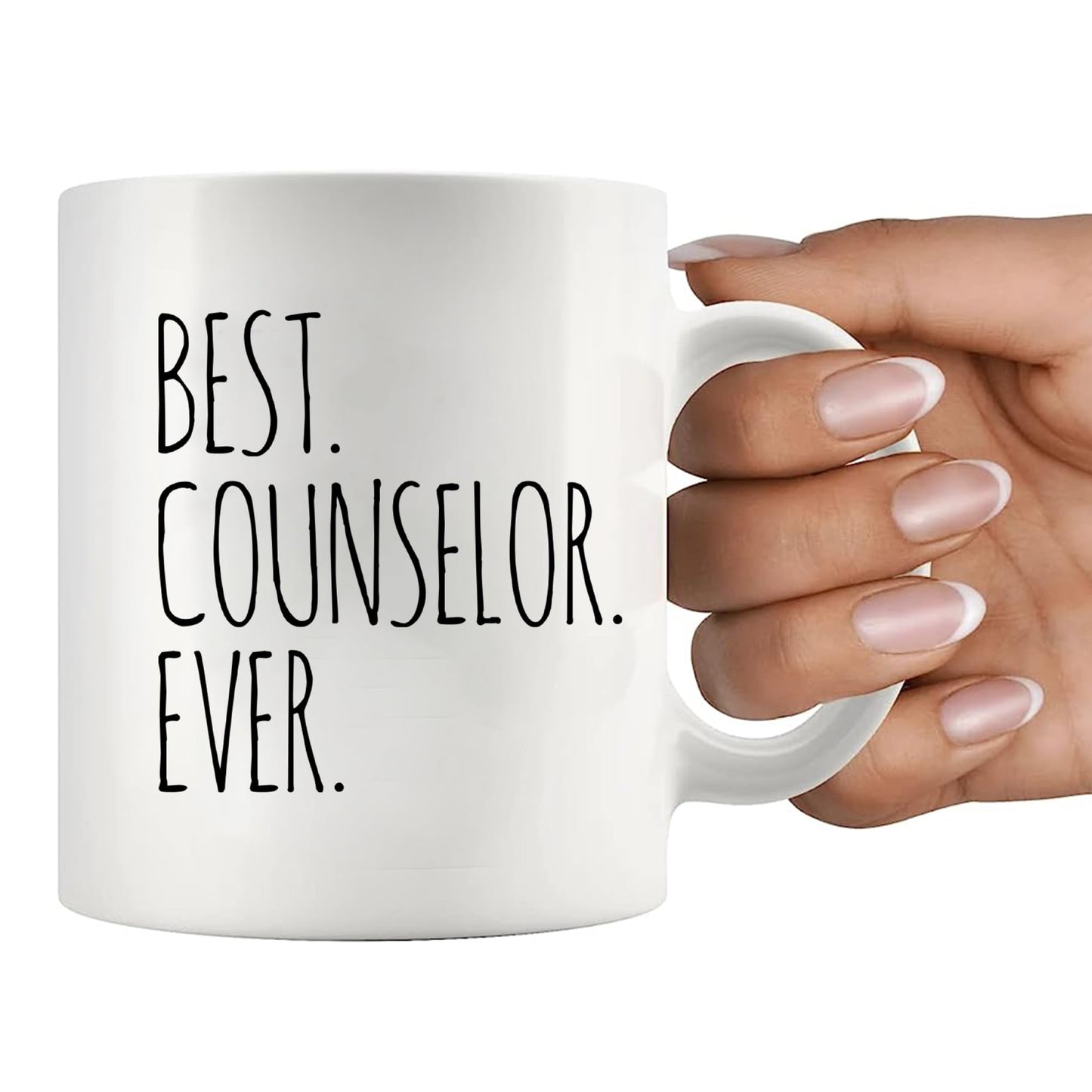 Best Counselor Ever Mental Health Therapist School Counselor Coffee Mug Marriage Teacher Psychologist Ceramic Cup 11oz White