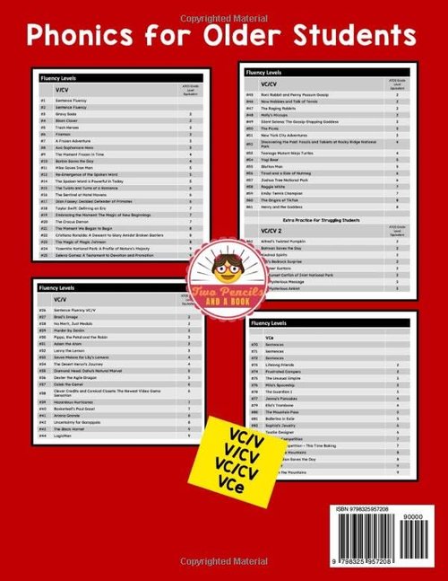 Decodable Phonics by [Brand Name] - Fluency, Comprehension & Word Work for Grades 2-9 | High Interest Passages