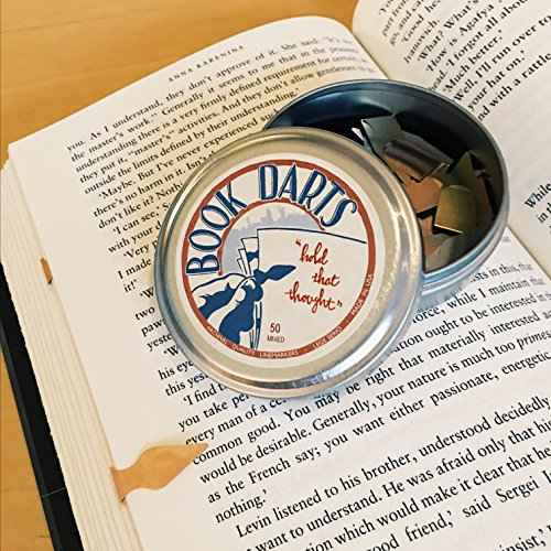 Book Darts - 250 Line Marker Bookmarks (250 MIXED METAL Book Darts - 2 tins of 125)
