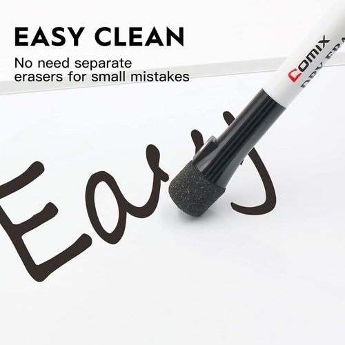 Comix Magnetic Dry Erase Markers - Fine Tip Black Markers | 144 Total in 4 Sets for School & Office