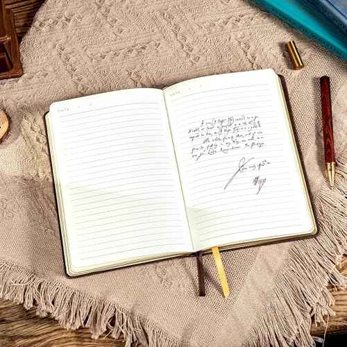 CAGIE 320 Pages Thick Hardcover Journaling Notebooks Vintage Leather Journal for Women Men A5 College Ruled Journals for Writing with Gift Box, 5.7 x 8.3 in, Blue