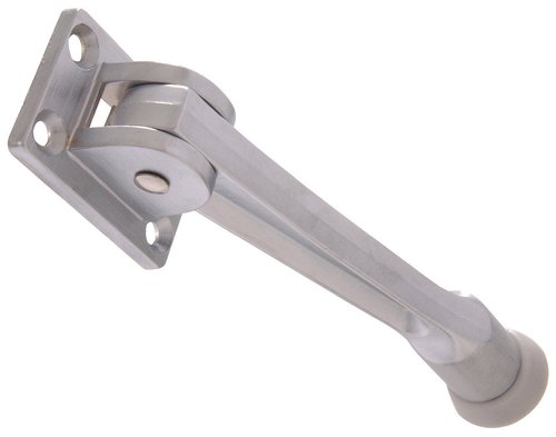 Hillman 852940 5" Kickdown Door Stop- Satin Chrome 2-Pack