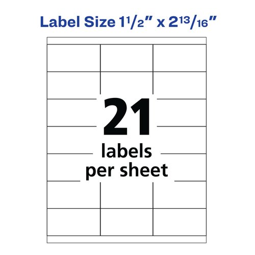Avery Printable Address Labels for Copiers, 1-1/2" x 2-13/16", White, 2,100 Blank Mailing Labels (05360)