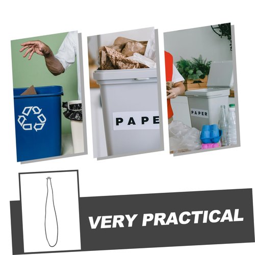 SOLUSTRE 4pcs Elastic Trash Can Bands Flat Adjustable Bungee Cords for Trash Bag 70cm Circumference Garbage Bag Fixing Ring for Waste Bin