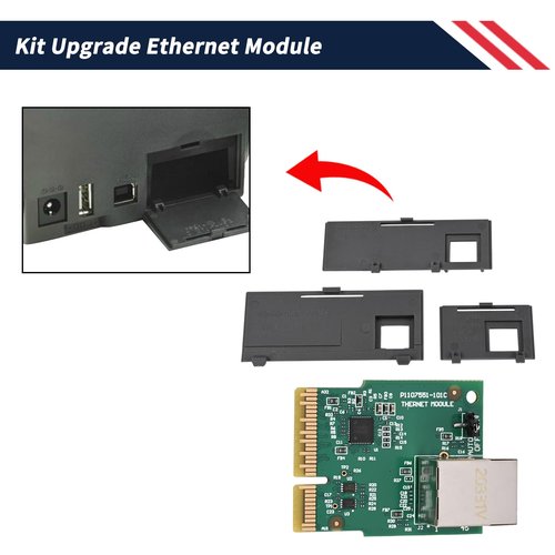 Promrmr P1112640-015 Kit Upgrade Ethernet Module Fit for Zebra ZD421 ZD421d ZD421t ZD411 Thermal Printer 203dpi 300dpi Ethernet Wired Connection Module