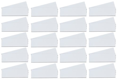 Magna Visual 1" x 3" White Pre-Cut Write On Wipe Off Magnetic Strips 100 Pack