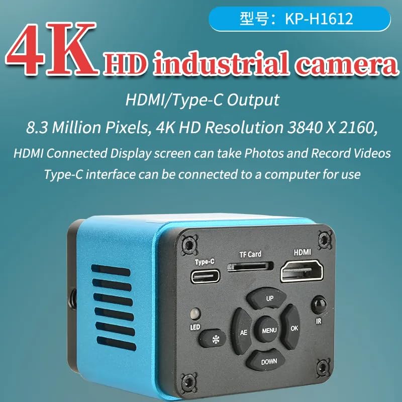 Walfront 4K HD USB Microscope Camera 8.3MP for Digital Video & Photos - US Plug