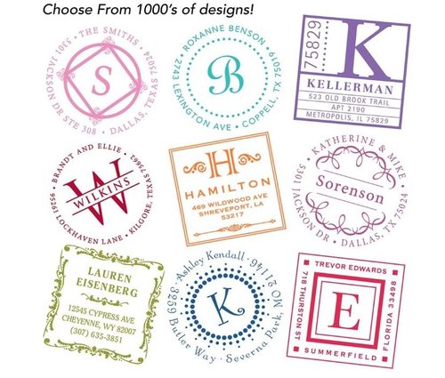 Three Designing Women Custom Designer Self-Inking Stamp (Custom Gift Set)