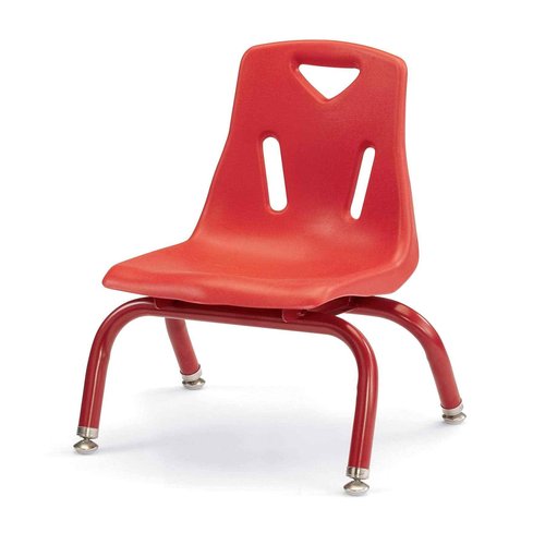Jonti-Craft Berries 8118JC1008 Stacking Chair with Powder-Coated Legs, 8" Height, Red