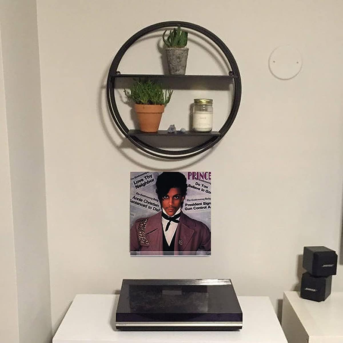 Skiennix Vinyl Record Wall Mount Holder - 12 Inch Clear Acrylic Display Shelf | Floating Book Shelves for Kids Room