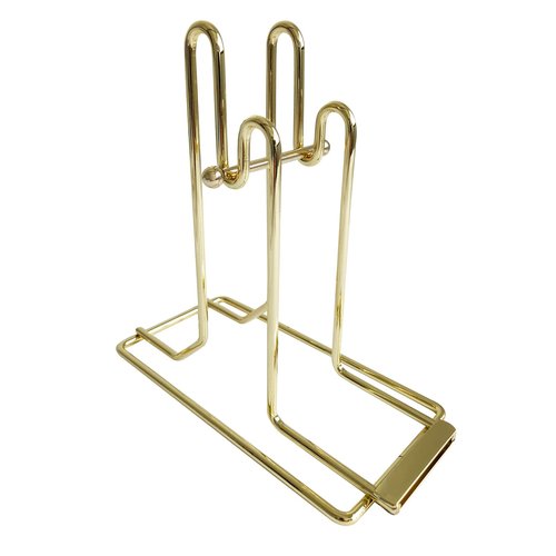 Yuanhe Deluxe Raffle Ticket Dispenser -1PC Brass Plated Ticket Holder for Single-Roll & Double-Roll Tickets