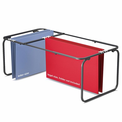 Upgraded Adjustable Hanging File Folder Frame,Legal/Letter Size,Length Adjusted 16 to 25 inches,Heavy Duty Steel File Drawer/Cabinet Organizer Insert, Hanging Folder Holder,12.598" W X 9.45" H