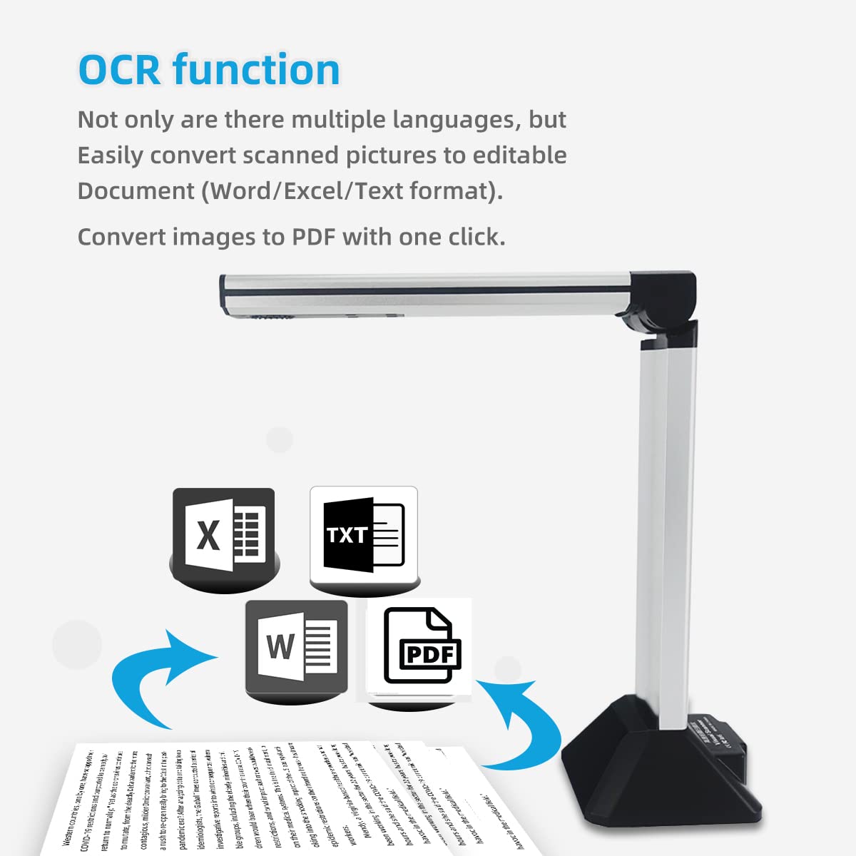 ZSEEWCAM S213AF Document Camera for Teachers with Light, USB Visualiser A3-Size Mac, Windows, Chromebook Compatible Excellent for Online Teaching, Distance Learning, Web Conferencing