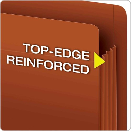 Pendaflex 95363 Heavy-Duty End Tab File Pockets, Straight Cut, 1 Pocket, Letter, Brown (Box of 10), Red