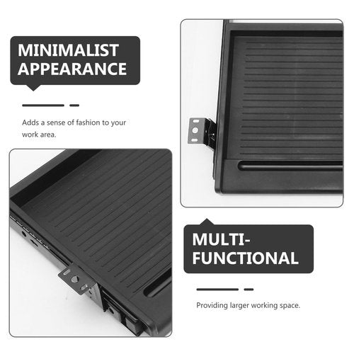 jojofuny 1 Set of Keyboard Tray Under Desk, Keyboard Sliding Tray Under Desk, Keyboard Drawer Slide Tray, Keyboard Shelf, for Home and Office