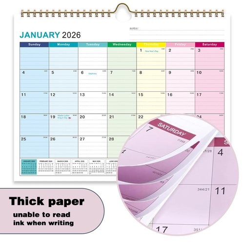 Large Dry Erase Calendar for Wall - Wall Calendar Dry Erase (multicolored)