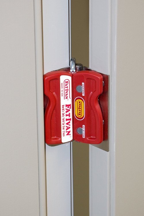 The Original Fat Ivan Fold Up Doorstop Wedge with Magnet Red (Pack of 2)