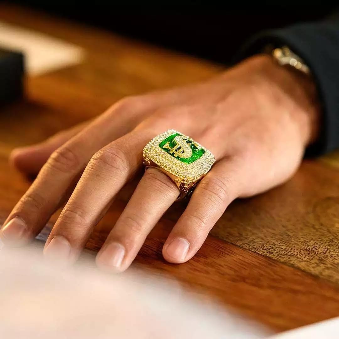TrophySmack Bling Champion Ring - Money Talks Corporate Award | Stunning Design & Quality
