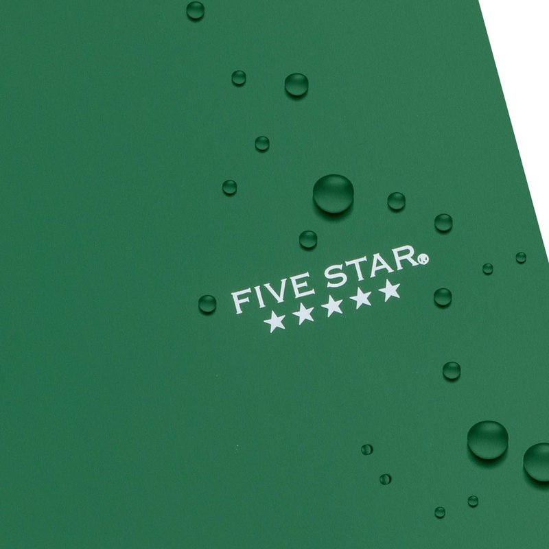 Five Star Spiral Notebook + Study App, 5 Subject, College Ruled Paper, 8-1/2" x 11", 200 Sheets, Fights Ink Bleed, Water Resistant Cover, Forest Green (72079) (Pack of 6)