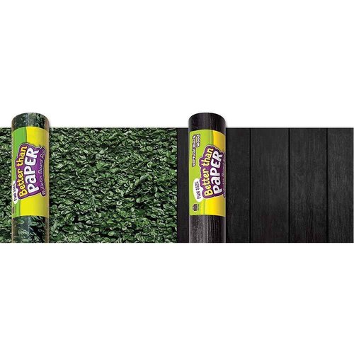 Fun Size Boxwood Better Than Paper® Bulletin Board Roll & Fun Size Vertical Black Wood Better Than Paper Bulletin Board Roll Large