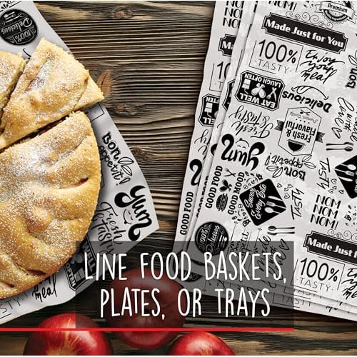 Better Kitchen Products 1,000 Count Deli Dry Wax Paper Sheets, 12 x 12 inch, Greaseproof Newsprint Deli Wrap for Foodservice, Food Basket Liners, Disposable Grease Proof Liners for Food Concession