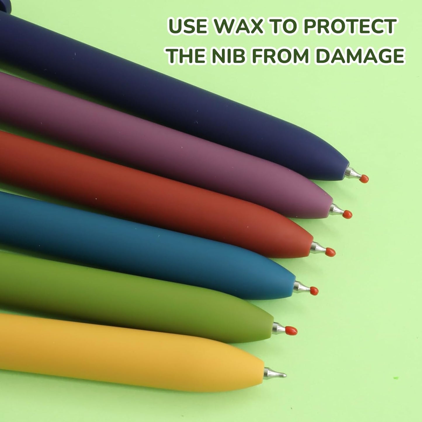 UIXJODO Gel Pens - 6 Pcs Fine Point Black Ink Pens for Smooth Writing | High-End Retractable Design