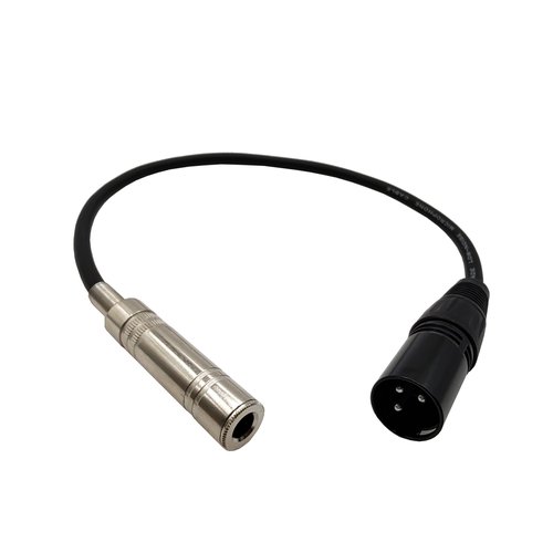 Voluty Tek XLR Male to 1/4 inch 6.35MM Female Stereo Audio Cable 3PIN XLR Male to TRS Female Cable 1 FT(30cm) 2pcs