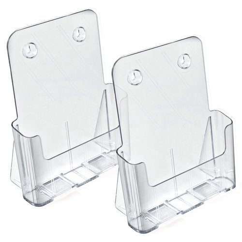 Azar Displays 252384 Letter Size Brochure Holder for Counter or Wall, 2-Pack