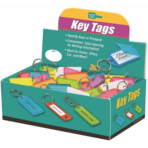 Lucky Line 12300 Colored Key tag with Tang Ring, 0.245" x 0.245" x 0.245"
