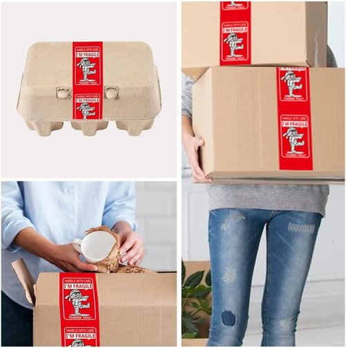 Funny Fragile Tape | Mummy Design Box Sealing Tape - Easy Tear, Safe for Shipping - 1.78 Inch x 60 Yards