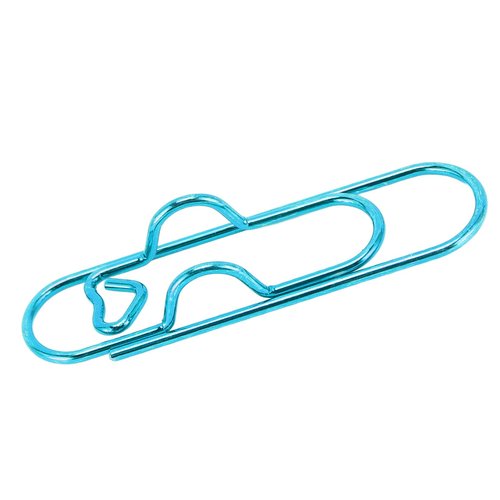 Mrisata 30Pcs Metal Pen Clips Stainless Steel Paper Clip Holder for Notebooks Papers Pen Paperclip Pen Holder Clip for Most Types of Pens Office Supplies Bookmark Receipts (Blue)