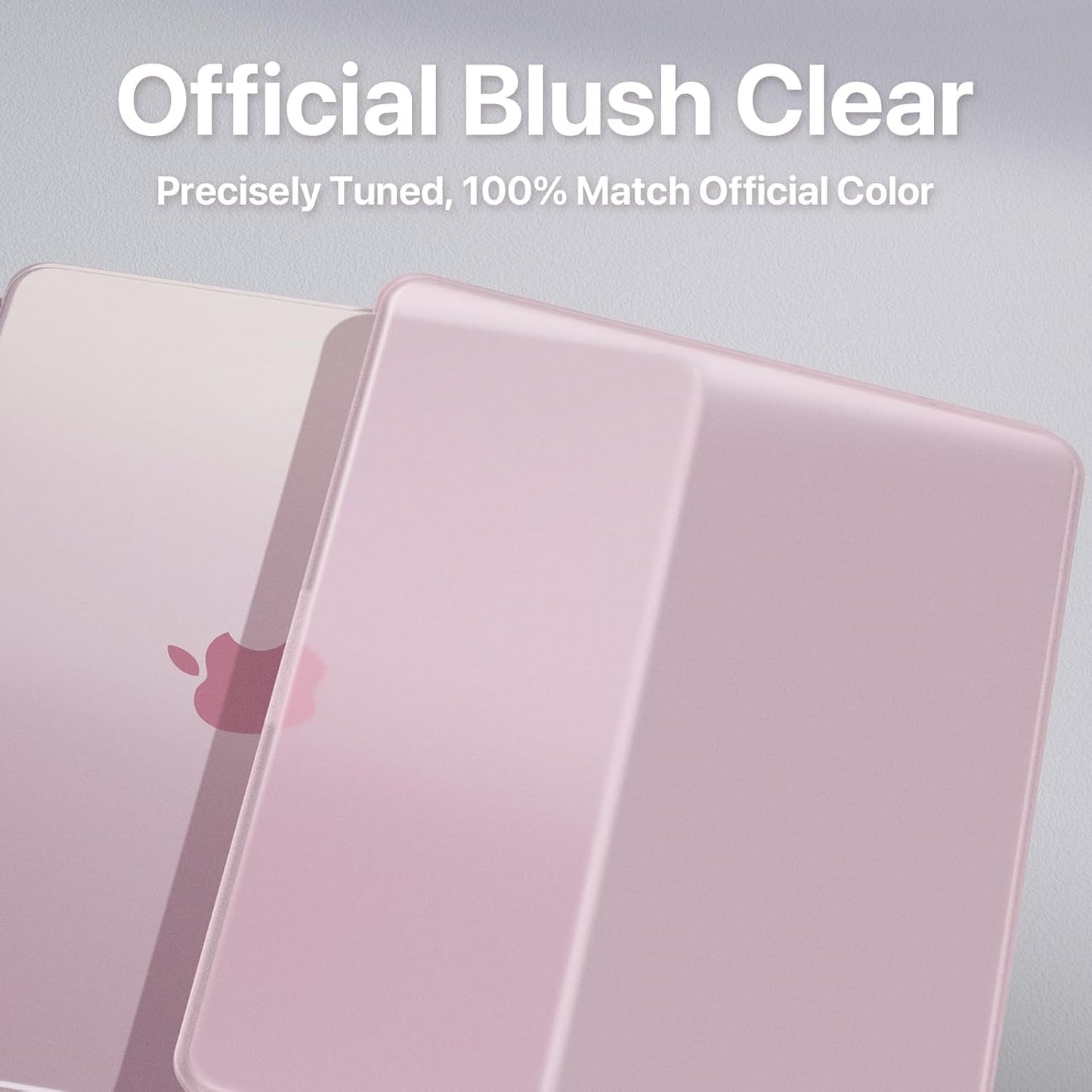 Soonjet Invisible Armor MacBook Neo Case 13 Inch A3404 - Blush Clear Anti-Scratch & Fingerprint Protection | Stylish Pink Laptop Cover