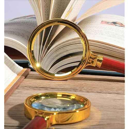 20X HD Magnifying Glass (Full Size-90mm) for Desktop, Collectors, Youth and The Elderly. Free Bonus, (3) Credit Card Sized Magnifiers for Shopping or dosing Medicine ($3.96 Value).