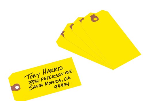 Avery Unstrung Shipping Tags, 11.5 pt. Stock, 4-3/4" x 2-3/8", 1,000 Yellow Hang Tags (12325)