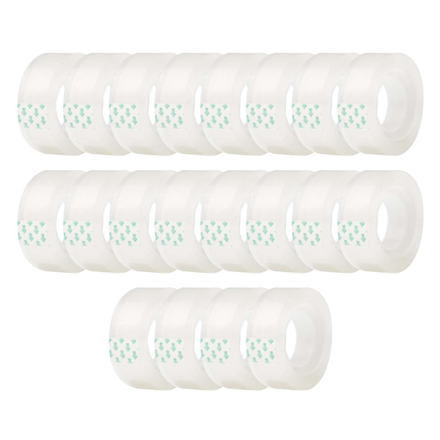 Ykimok 20 Rolls Transparent Clear Tape Refills for Dispenser, Sturdy Tape(Not Easily Tear), 0.7 Inch, 27.3 Yard, Perfect for Office, Home, School