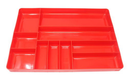 JSP Manufacturing Black & Red Stackable Lightweight 10 Compartment Organizer Tray Kit